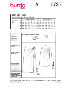 Patron de jupe - Burda 5725 2