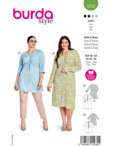 Patron de robe et blouse - Burda 5732