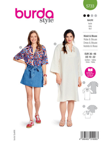 Patron de robe et blouse - Burda 5733