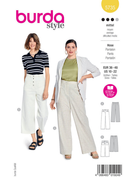 Patron de pantalon - Burda 5735