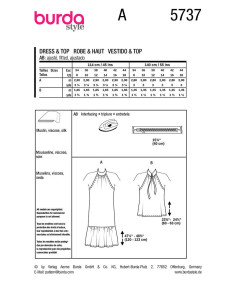 Patron de robe et top - Burda 5737 2