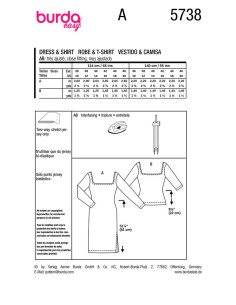 Patron de robe et top - Burda 5738 2