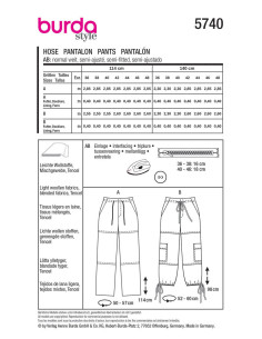 Patron de pantalon - Burda 5740 2