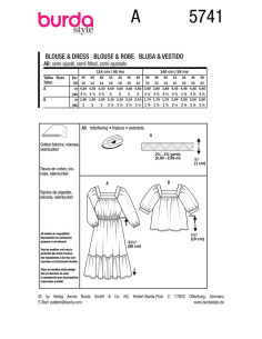 Patron de robe et blouse - Burda 5741 2