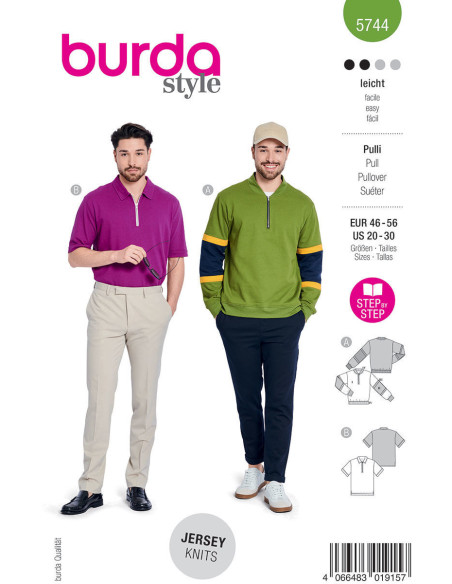Patron de pullover - Burda 5744