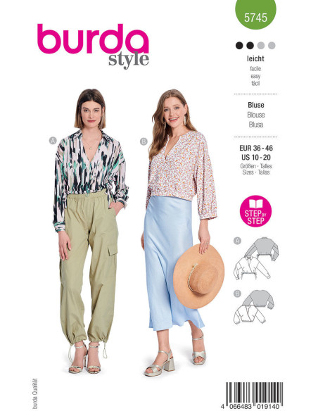 Patron de blouse - Burda 5745