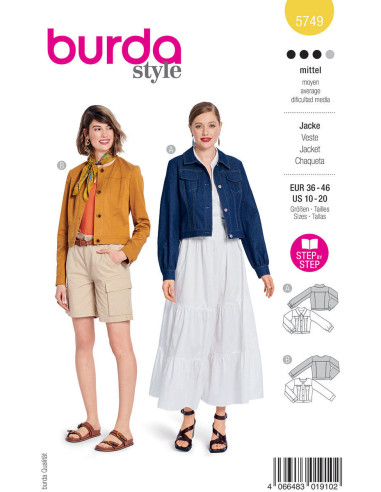 Patron de veste - Burda 5749