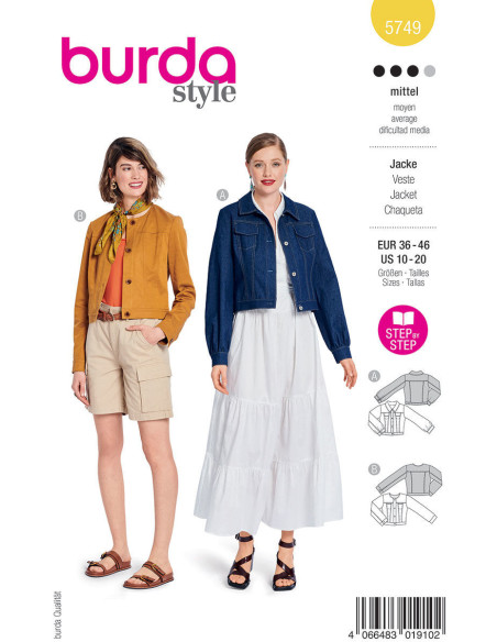 Patron de veste - Burda 5749