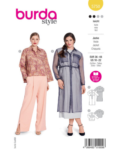 Patron de veste - Burda 5750