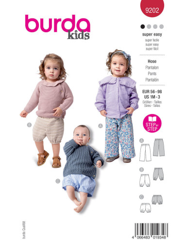 Patron de pantalon - Burda 9202