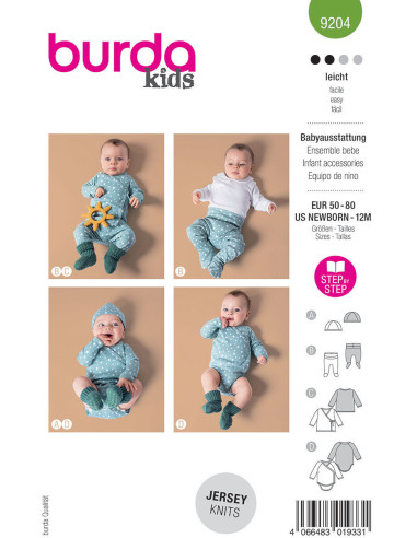 Patron d´ensemble bébé - Burda 9204
