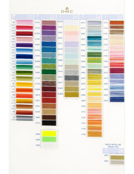 Nuancier 500 coloris moulinés et perlé DMC