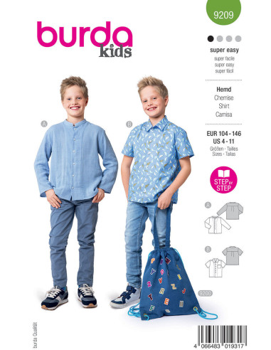 Patron de chemise - Burda 9209