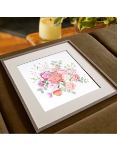 Kit broderie point de croix - Bouquet fraicheur