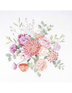 Kit broderie point de croix - Bouquet fraicheur 2