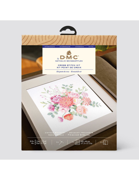 Kit broderie point de croix - Bouquet fraicheur