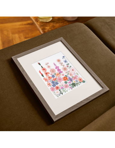 Kit broderie point de croix - Fleurs grimpantes