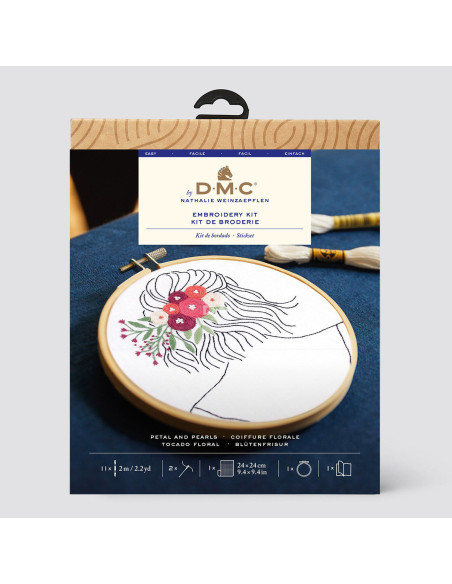 Kit broderie - Coiffure florale