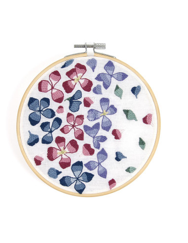 Kit punch needle - Pétales hortensia