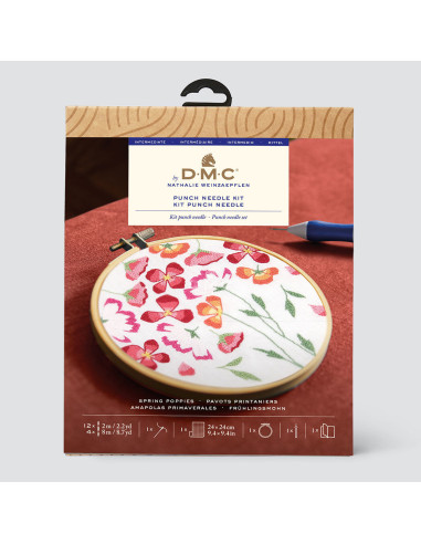 Kit punch needle - Pavots printaniers