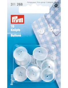 Boutons blouses imitation nacre - 15 mm