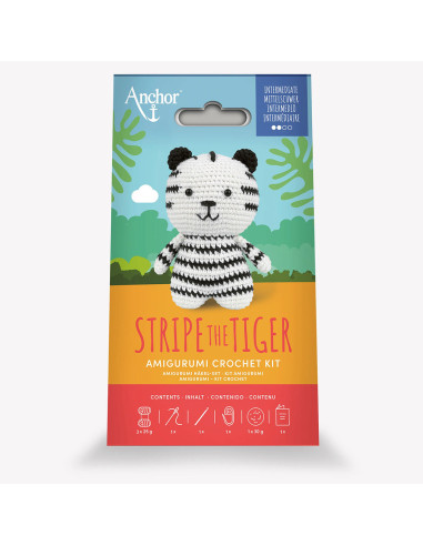 Kit amigurumi - Stripe le tigre blanc