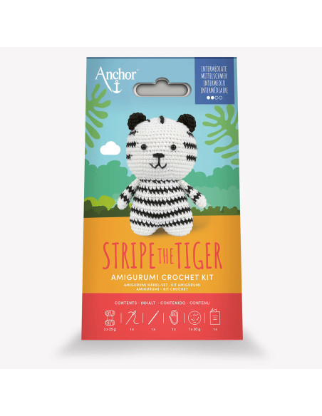 Kit amigurumi - Stripe le tigre blanc