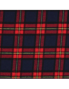 Tissu flanelle tartan écossais - Bleu et rouge 2