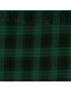 Tissu flanelle tartan écossais - Vert et noir 2