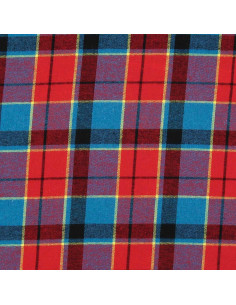 Tissu flanelle tartan écossais - Rouge, bleu et jaune 2