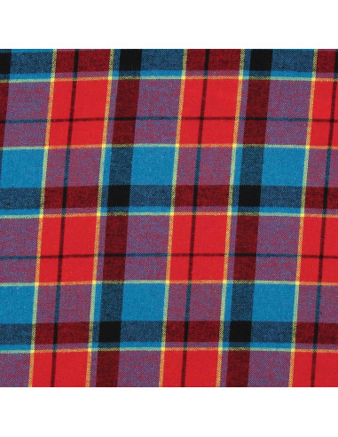 Tissu flanelle tartan écossais - Rouge, bleu et jaune