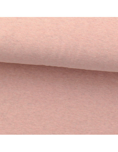 Tissu jersey fin chiné - Rose