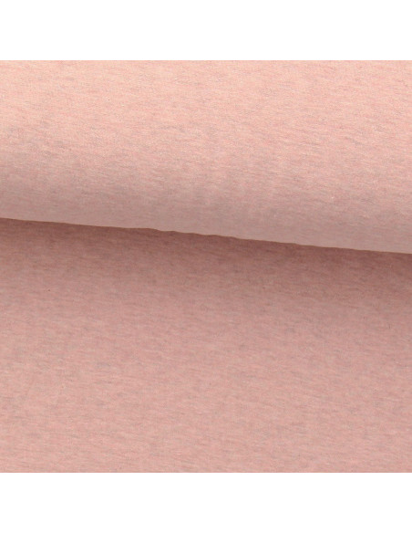 Tissu jersey fin chiné - Rose