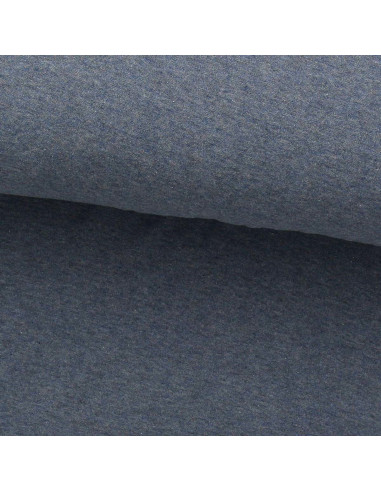 Tissu jersey fin chiné - Bleu