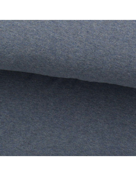 Tissu jersey fin chiné - Bleu