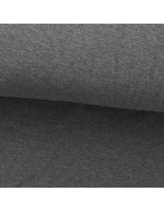Tissu jersey fin chiné - Anthracite