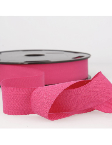 Ruban sergé coton - Fuchsia