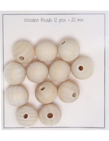 Perles en bois pour hochets, attache tétine bébé