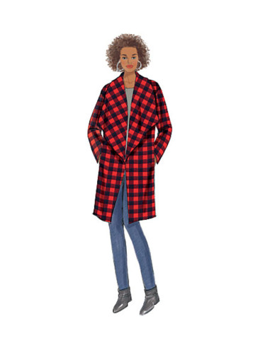 Patron de veste, manteau et vêtement enveloppant - Butterick 6250