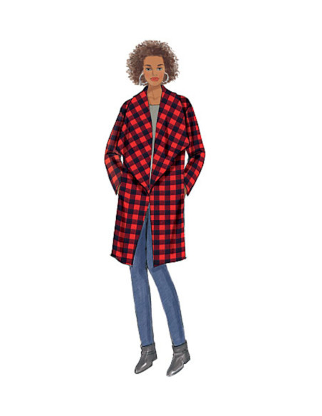 Patron de veste, manteau et vêtement enveloppant - Butterick 6250