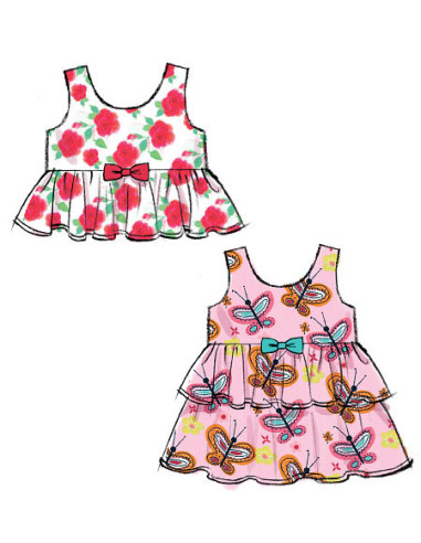 Patron de haut, robes, barboteuse et culotte - McCall's 6944