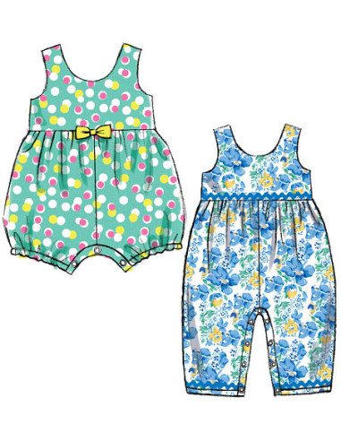 Patron de haut, robes, barboteuse et culotte - McCall's 6944