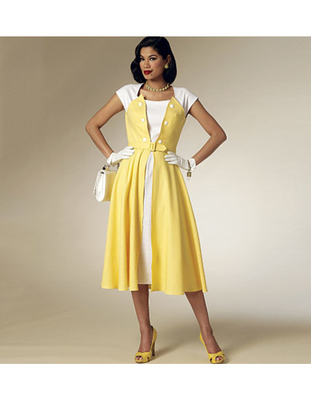Patron de robe et ceinture - Butterick 6211