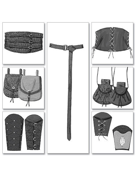 Patron d'accessoires historiques - Butterick 5371