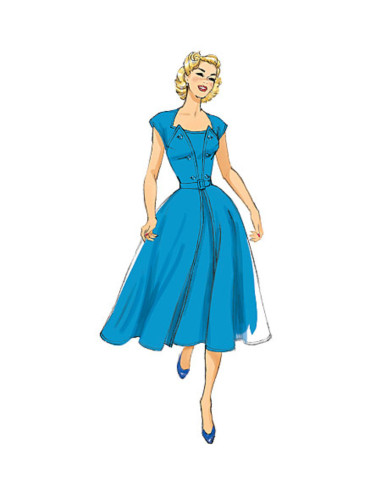 Patron de robe et ceinture - Butterick 6211