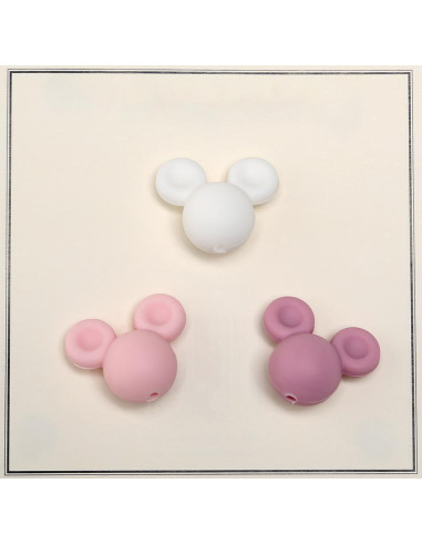 Perles en silicone Mickey pour hochets, attache tétine bébé