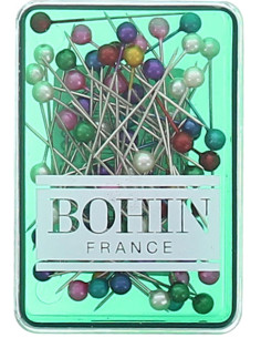 Boite de 70 épingles extra-fines tête nacrée Bohin