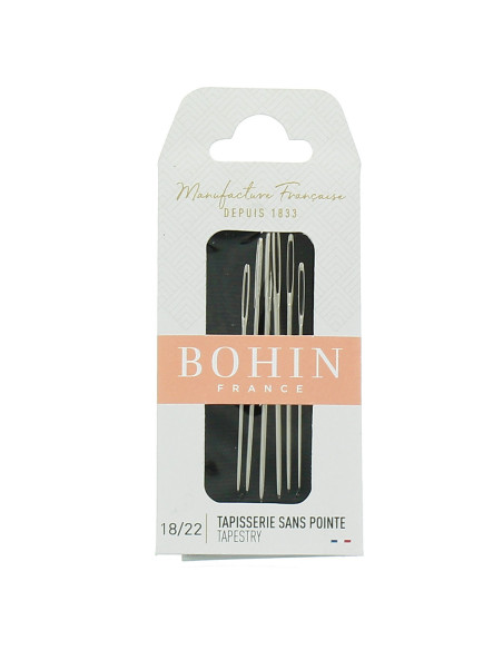 Aiguilles point de croix, canevas et tricot sans pointe Bohin - Assortiment 18/22