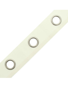 Bande à oeillets argent mat - Blanc cassé 2