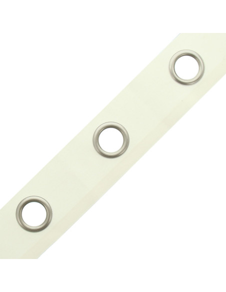 Bande à oeillets argent mat - Blanc cassé